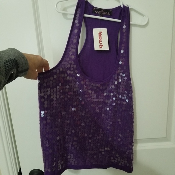Top Paillettes Noir Almost Famous - Taille M - Occasion Très Bon état